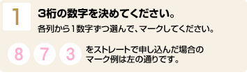 1.3桁の数字を決めてください。
